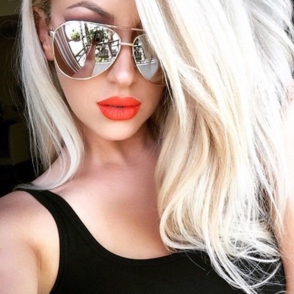 silver mirrored glasses